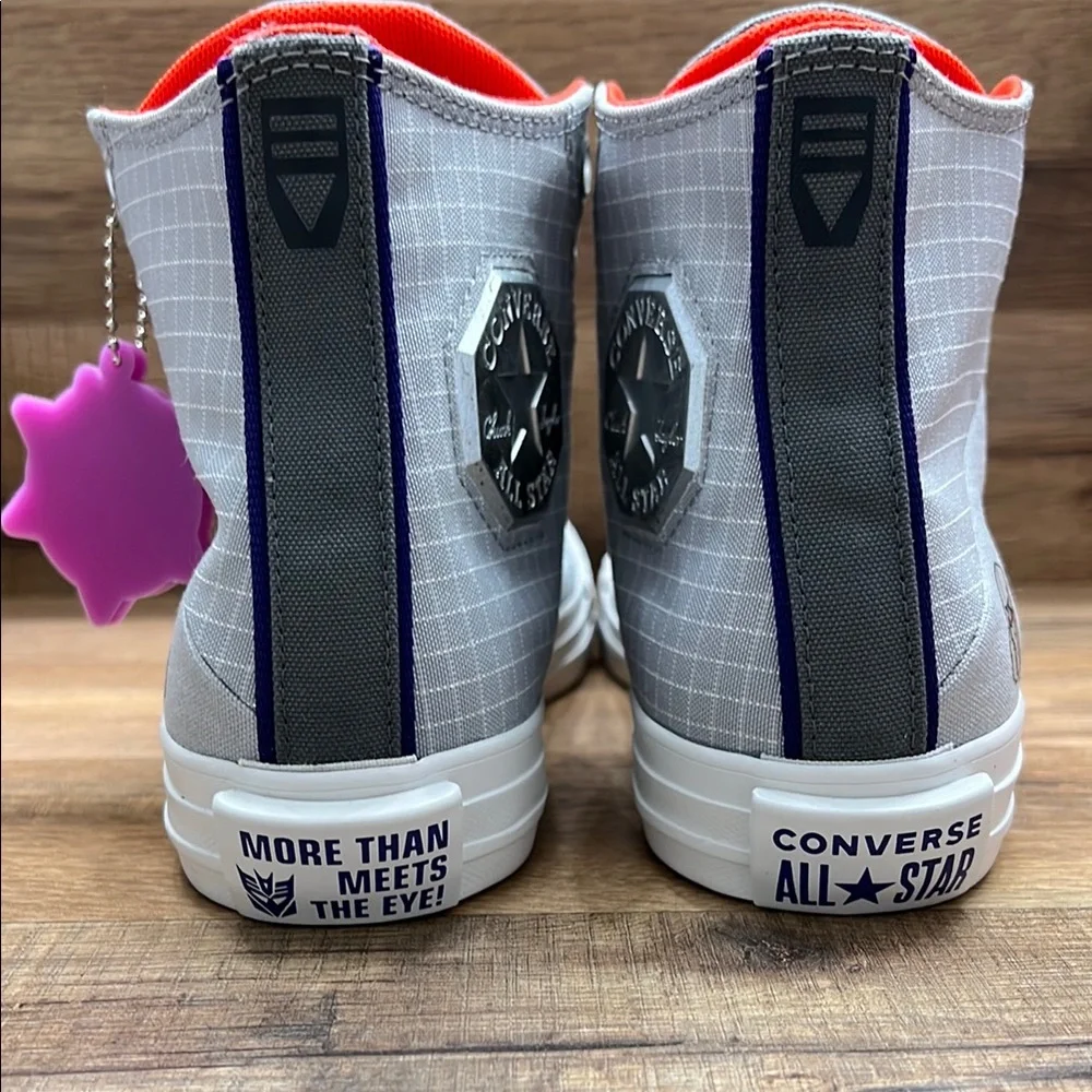 Converse Gray and Orange High-Tops